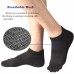 Men's Toe Socks Cotton Five Finger Socks Low Cut Athletic Socks for Running 4 Pairs(Mesh 3-Black)