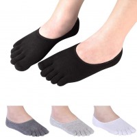 Meaiguo Toe Socks No Show Running Five Finger Socks for Men Women 4 Pairs(Man A6)