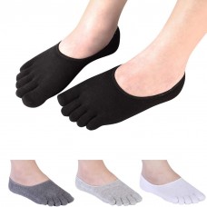 Meaiguo Toe Socks No Show Running Five Finger Socks for Men Women 4 Pairs(Man A6)
