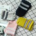 Women's Toe socks For Running Five Finger Socks With Cotton Athletic 4 Pairs (Black,Grey,Pink,Yellow/D3)