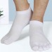 Men's Toe Socks Cotton Five Finger Socks Low Cut Athletic Socks for Running 4 Pairs (Grey&White&2Black-Size 7-13)