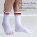 Men's Toe socks Cotton Crew Five Finger Socks Hiking Socks for Running 3 Pairs (White/3Pairs-Size 6-10)