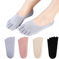 Toe Socks No Show Cotton Low Cut Five Finger Socks Athletic for Women by Meaiguo(Women A6)