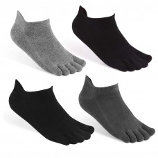 Meaiguo Toe Socks No Show Running Five Finger Socks for Men Women 4 Pairs(A2-Style)
