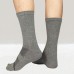 Men's Toe socks Cotton Crew Five Finger Socks Hiking Socks for Running 3 Pairs(Long Mesh Grey)