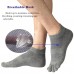 Men's Toe Socks Cotton Five Finger Socks Low Cut Athletic Socks for Running 4 Pairs(Mesh 3-Grey)