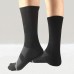 Men's Toe socks Cotton Crew Five Finger Socks Hiking Socks for Running 3 Pairs(Long Mesh Black)