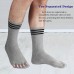 Men's Toe socks Cotton Crew Five Finger Socks Hiking Socks for Running 3 Pairs(Black&grey&white/3pairs-size 9-12)