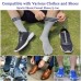 Men's Toe socks Cotton Crew Five Finger Socks Hiking Socks for Running 3 Pairs(Black&grey&white/3pairs-size 9-12)