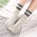 Women's Toe socks For Running Five Finger Socks With Cotton Athletic 4 Pairs (Black,Grey,Pink,Yellow/D3)