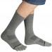 Men's Toe socks Cotton Crew Five Finger Socks Hiking Socks for Running 3 Pairs(Long Mesh Grey)