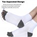 Cotton Toe Socks for Men Women Five Finger Socks Quarter Running Socks with Toes 4 Pairs(White)