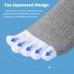 Cotton Toe Socks Mens Five Finger Socks No Show Athletic Running Socks 4 Pairs (16ab-multicolor)