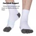 Cotton Toe Socks for Men Women Five Finger Socks Quarter Running Socks with Toes 4 Pairs(White)