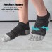 Cotton Toe Socks Mens Five Finger Socks No Show Athletic Running Socks 4 Pairs(Pinse-black)