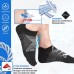 Toe Socks for Men Women Coolmax Five Finger Socks No Show Athletic Toe Socks Running 3 Pairs(Black)M