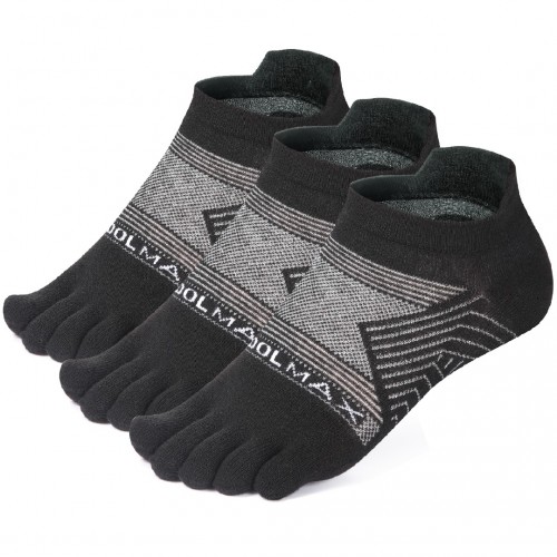 Meaiguo Men's Toe Socks Coolmax Five Finger Socks Running Toe Socks for Women Athletic(3Pairs)