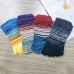Meaiguo Women's Toe socks No Show Cotton Five Finger Socks For Running Athletic 3 Pairs（Strip1-red/Blue/Purple）