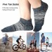 Meaiguo Women's Toe socks No Show Cotton Five Finger Socks For Running Athletic 3 Pairs（Strip1-red/Puple/Green）