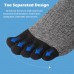 Cotton Toe Socks Mens Five Finger Socks No Show Athletic Running Socks 4 Pairs(16ab-black)