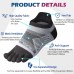 Toe Socks for Men Women Coolmax Five Finger Socks No Show Athletic Toe Socks Running 3 Pairs(White)L
