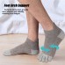 Cotton Toe Socks Mens Five Finger Socks No Show Athletic Running Socks 4 Pairs (16ab-multicolor)