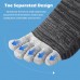 Cotton Toe Socks Mens Five Finger Socks No Show Athletic Running Socks 4 Pairs(Pinse-black)