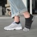 Cotton Toe Socks Mens Five Finger Socks No Show Athletic Running Socks 4 Pairs(Pinse-black)
