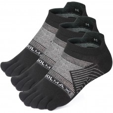 Meaiguo Men's Toe Socks Coolmax Five Finger Socks Running Toe Socks for Women Athletic(3Pairs)