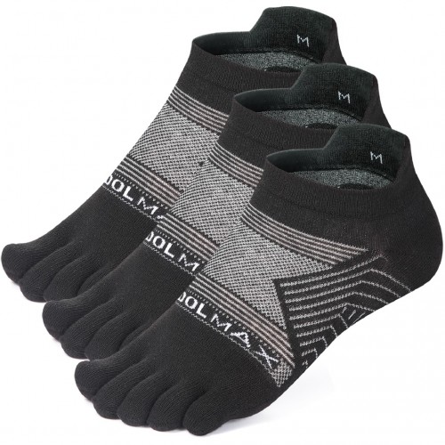 Meaiguo Men's Toe Socks Coolmax Five Finger Socks Running Toe Socks for Women Athletic(3Pairs)
