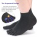 Meaiguo Toe Socks No Show Running Five Finger Crew Socks for Men Women 4 Pairs(Man A2)