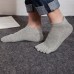 Meaiguo Toe Socks No Show Running Five Finger Crew Socks for Men Women 4 Pairs(Man A2)