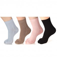 Women's Toe socks Cotton Crew Five Finger Socks For Running Athletic 4 Pack By Meaiguo(Women A1)