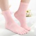 Women's Toe socks Cotton Crew Five Finger Socks For Running Athletic 4 Pack By Meaiguo(Women A1)